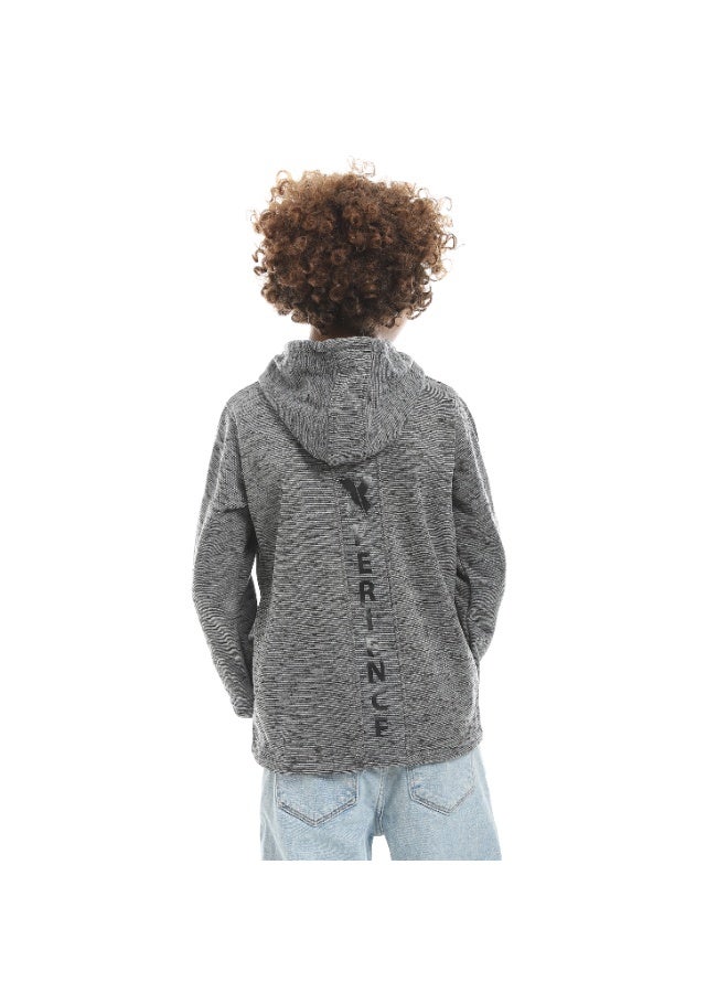 سيزار هودي أولادي ميلتون شتوي مزود بطباعات علي الصدر والضهر - Image 5