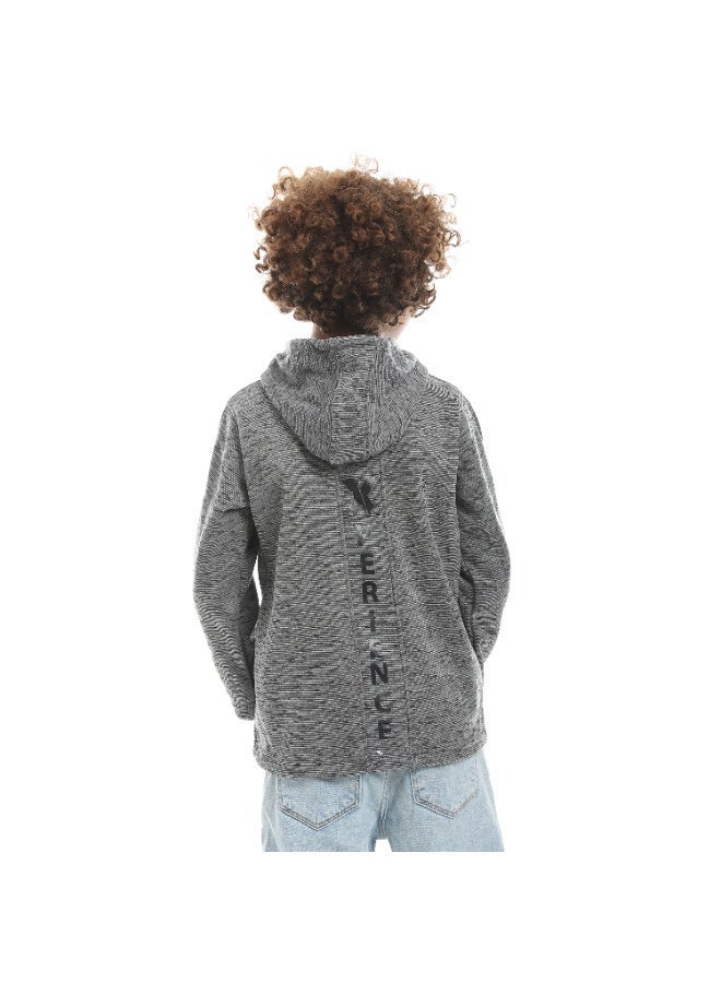 سيزار هودي أولادي ميلتون شتوي مزود بطباعات علي الصدر والضهر - Image 4