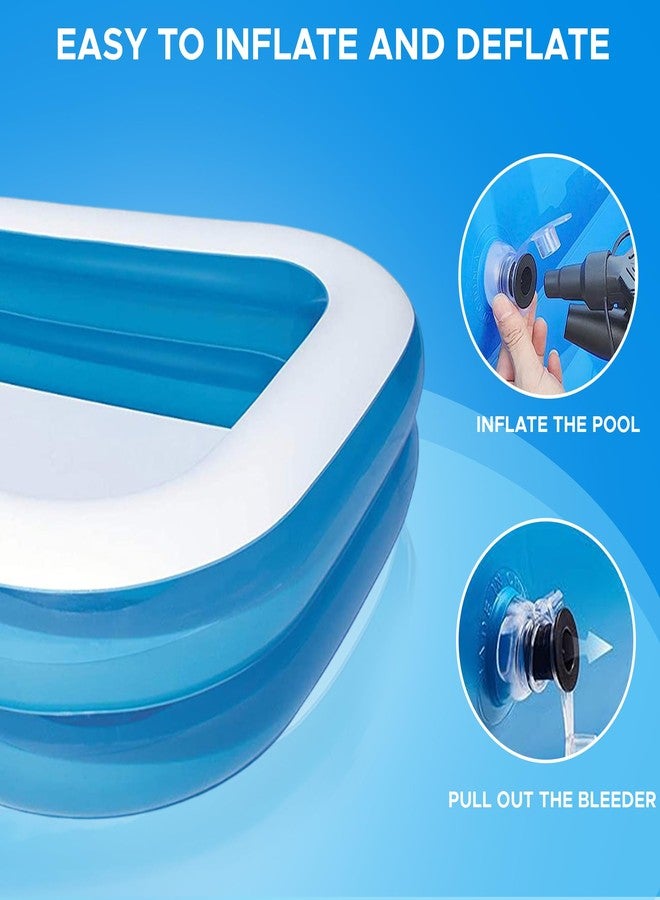 NHR Family Swimming Pool for Kids & Adults, Portable Home Pool Bathtub 778 L Water Capacity, Quick Setup Baby Bath Tub, Mini Water Pool for Indoor Outdoor Garden Balcony (262 x 175 x 51 cm, Blue) - Image 5