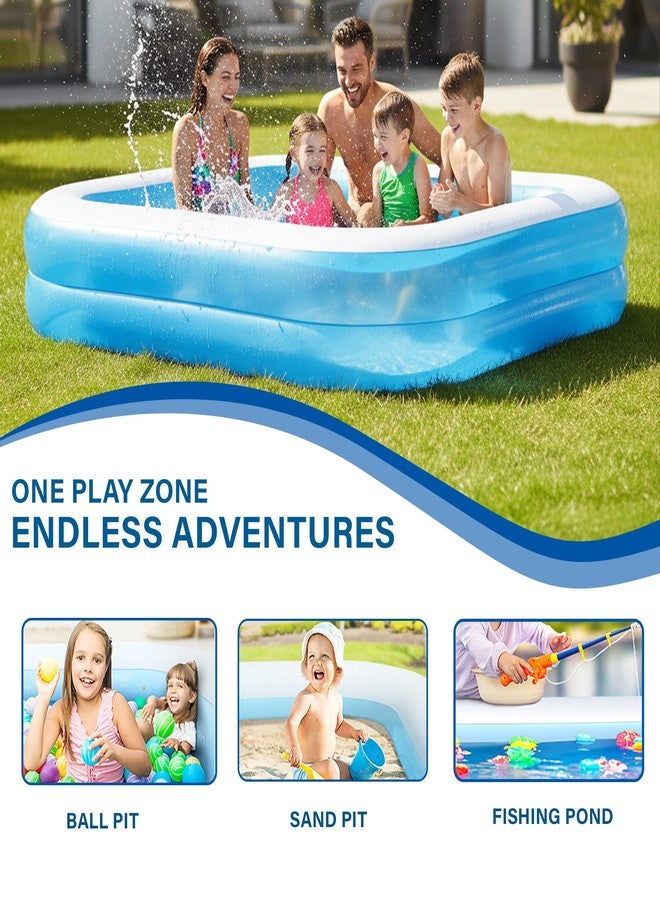 NHR Family Swimming Pool for Kids & Adults, Portable Home Pool Bathtub 778 L Water Capacity, Quick Setup Baby Bath Tub, Mini Water Pool for Indoor Outdoor Garden Balcony (262 x 175 x 51 cm, Blue) - Image 4