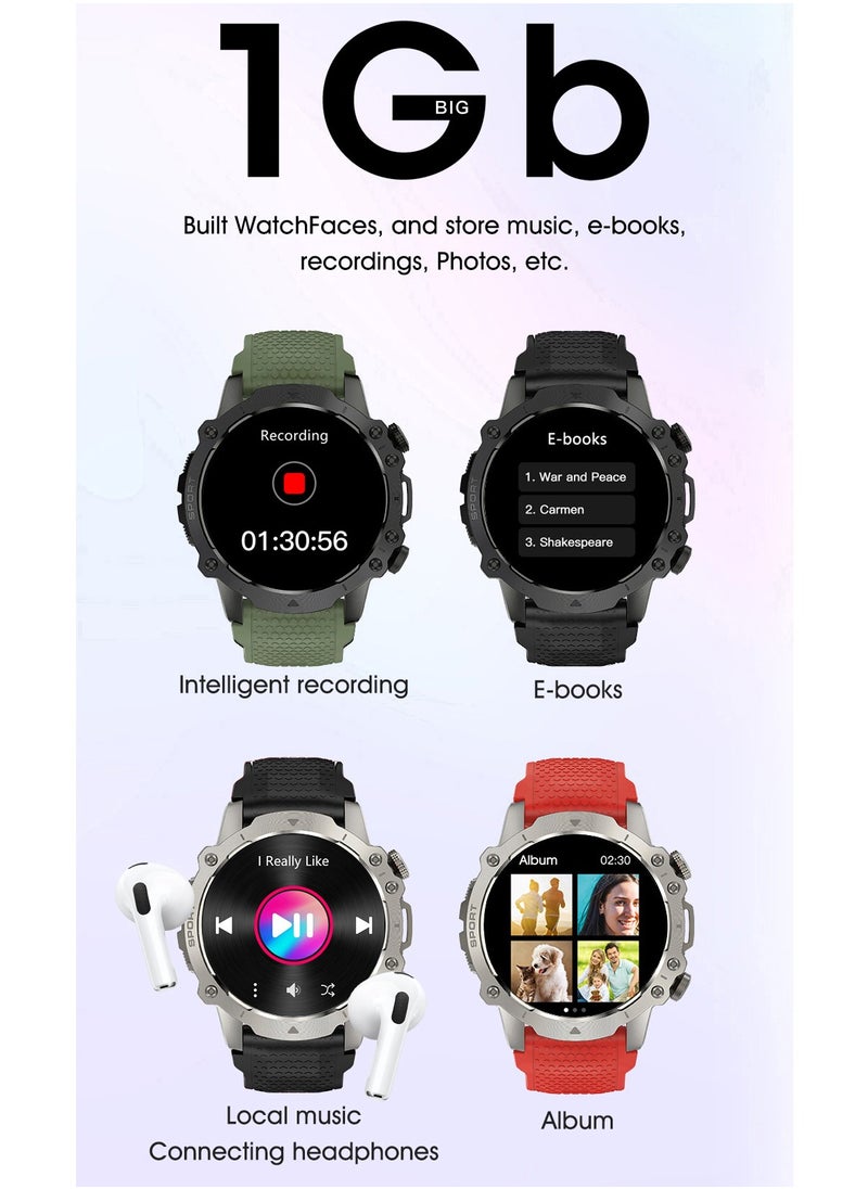 NAVIFORCE - NAVIFORCE NT10 Smart Watch Circular Dial Bluetooth - Black Strap with Silver Dial - Image 1