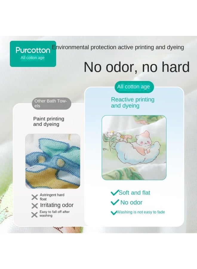 purcotton New】100% Baby Gauze Towel, Soft And Skin-friendly Bath Towel For Newborns Swaddle Blanket - Image 5