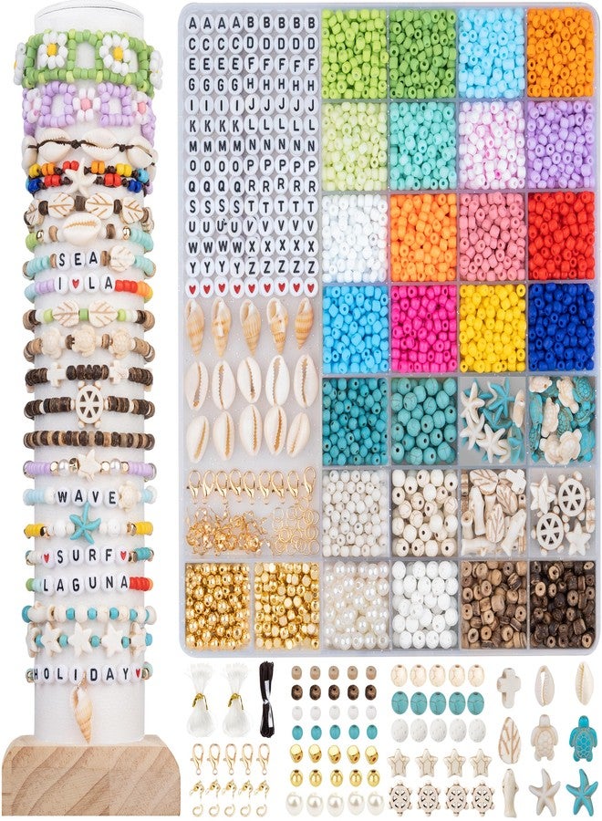 DoDoBeads Beach Beads Kit - 1600pcs 16 Summer Colors 6/0 Seed Beads for Bracelets, Friendship Bracelet Making Kit, Jewelry Making Supplies, Art Kit for DIY Projects and Home Decor - Image 1