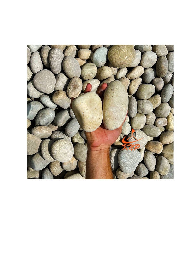 KNP Large River Pebbles Natural Garden Material 5 kg - Image 1