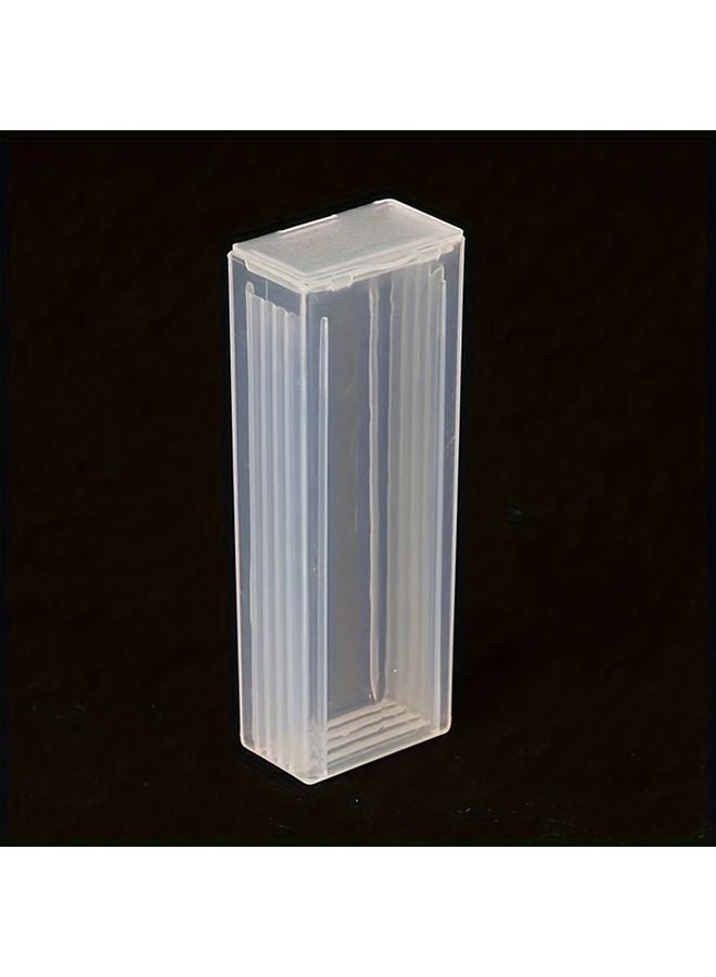 1pc Portable PP Plastic Microscope Slide Storage Box with Individual Slots Transparent Durable Lab Organizer - Image 1
