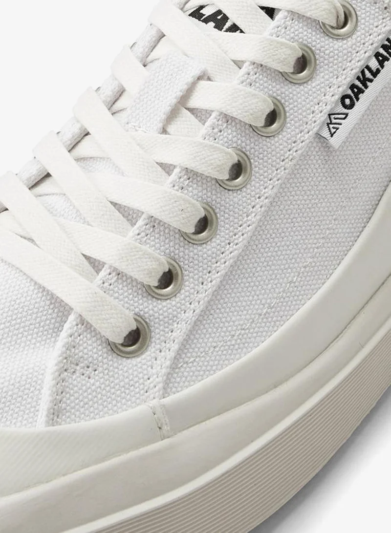 Oaklan By Shoexpress WHITE Men Lace-Up Canvas Sneakers for Men | Best Price UAE