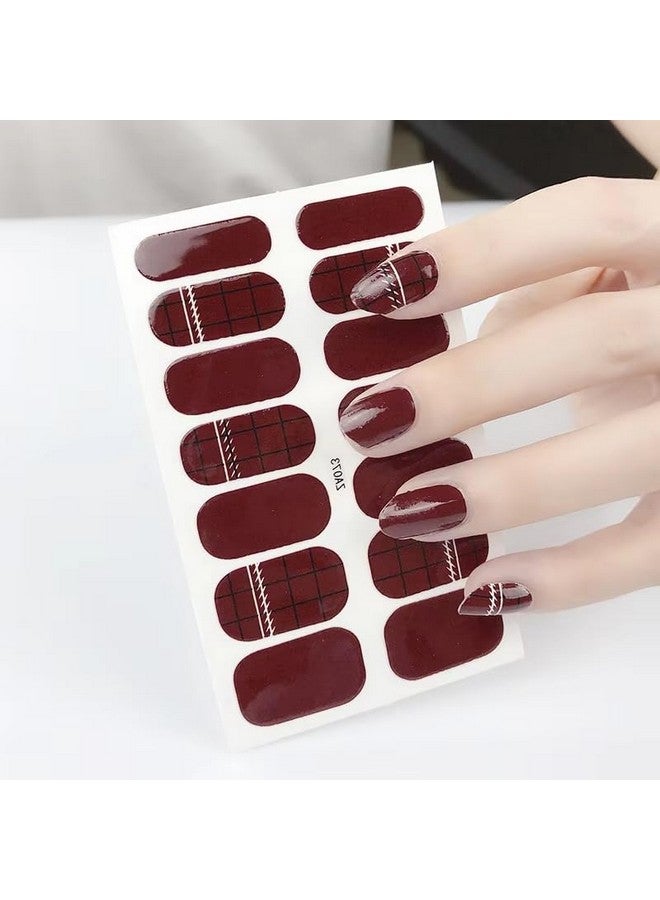 Hidak ملصقات أظافر هيداك جل الأنيقة ذاتية اللصق، لفائف أظافر فنية بسيطة للنساء، طويلة الأمد ومقاومة للماء (073) - Image 1