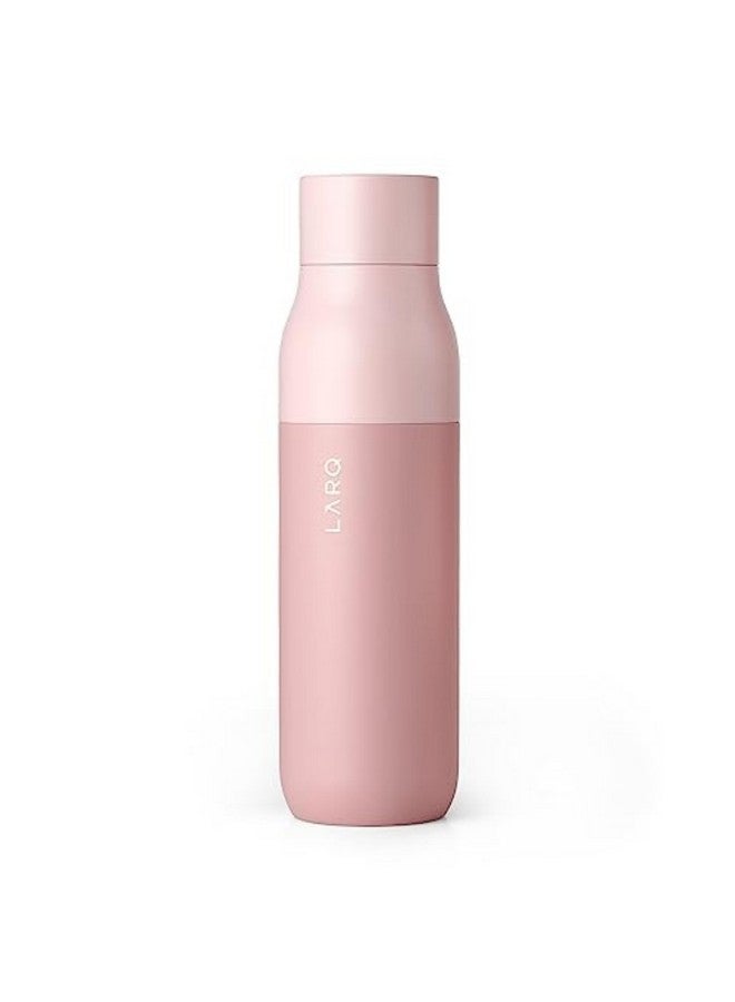 LARQ Bottle PureVis 17 oz - Self-Cleaning and Insulated Stainless Steel Water Bottle with UV Water Purifier and Award-winning Design | Reusable & Travel Friendly, Himalayan Pink - Image 1