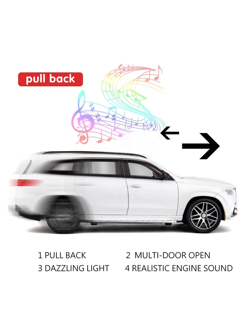 general 1/24 Mercedes Benz GLS63 AMG model car zinc alloy toy car rally with lights and sound toy doors can be opened - Image 3