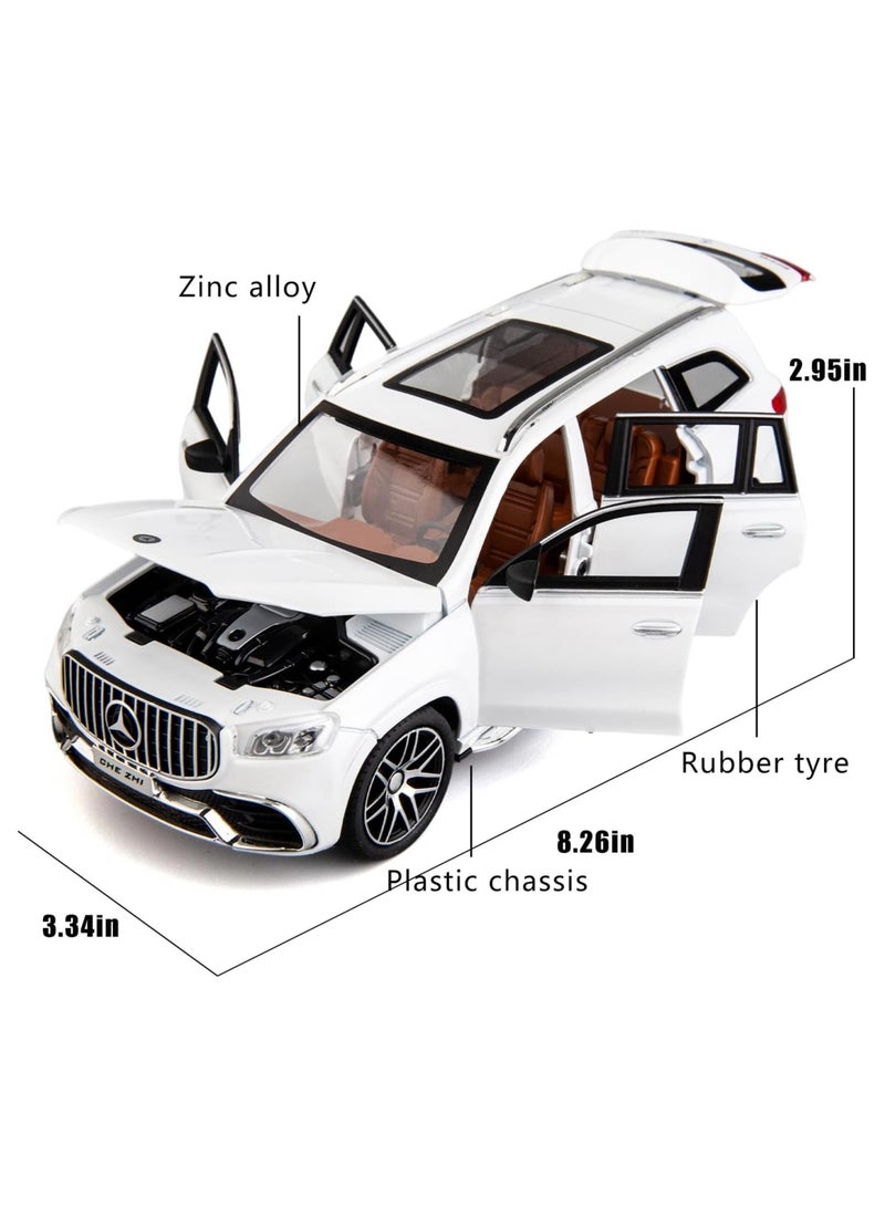 general 1/24 Mercedes Benz GLS63 AMG model car zinc alloy toy car rally with lights and sound toy doors can be opened - Image 2