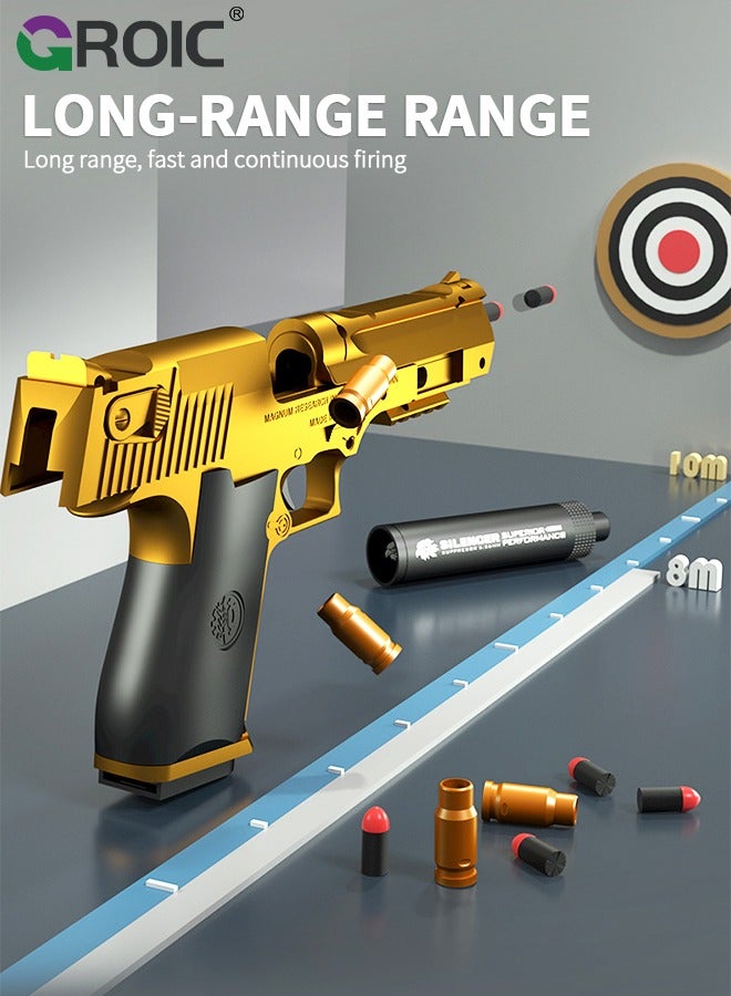 GROIC Toy Gun Soft Bullets,EVA Safety Soft Bullet Gun,Shooting Games Education Toy Model,Pistol Toy Foam Shock Wave Soft Bullet Game Gun,Shell Jump Design Toy Gun - Image 4