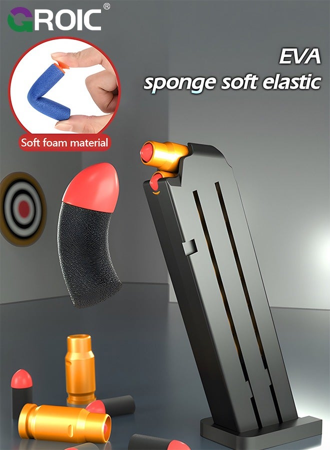 GROIC Toy Gun Soft Bullets,EVA Safety Soft Bullet Gun,Shooting Games Education Toy Model,Pistol Toy Foam Shock Wave Soft Bullet Game Gun,Shell Jump Design Toy Gun - Image 5