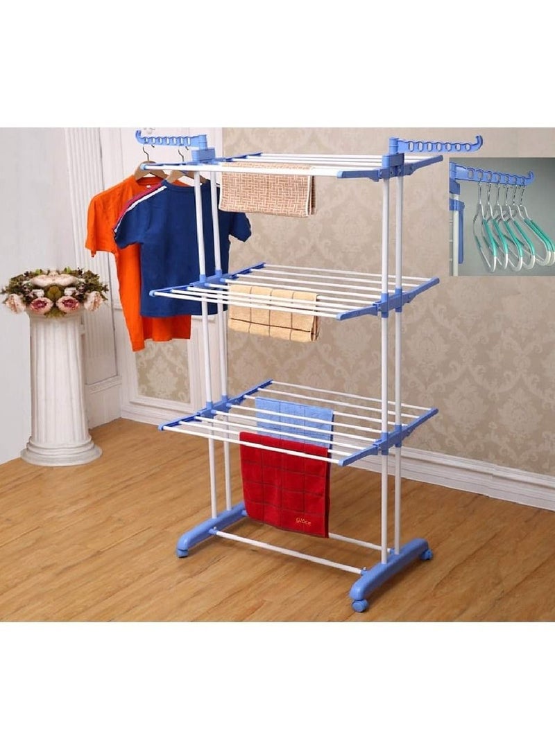 حامل ملابس من الفولاذ المقاوم للصدأ 3 طبقات - Image 3