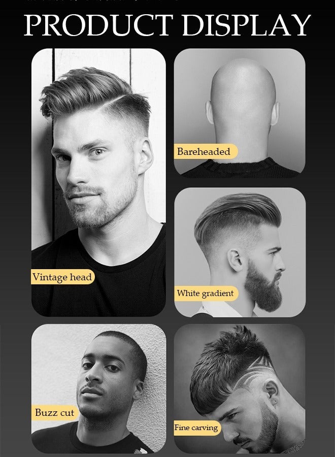 DUNISO Hair Clippers Electric with 6 Kinds of Positioning Combs Turbo Motor Hair Cutting Kit Pro Mens Clippers for LED Display Cordless Rechargeable Hair Trimmer Set Professional Barbers Grooming Kit - Image 2