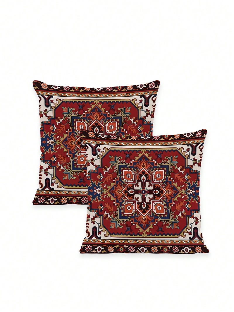 زينة رمضان طقم أغطية وسائد 2 قطع مقاس 45 × 45 سم بتصميم شرقي تقليدي - Image 4