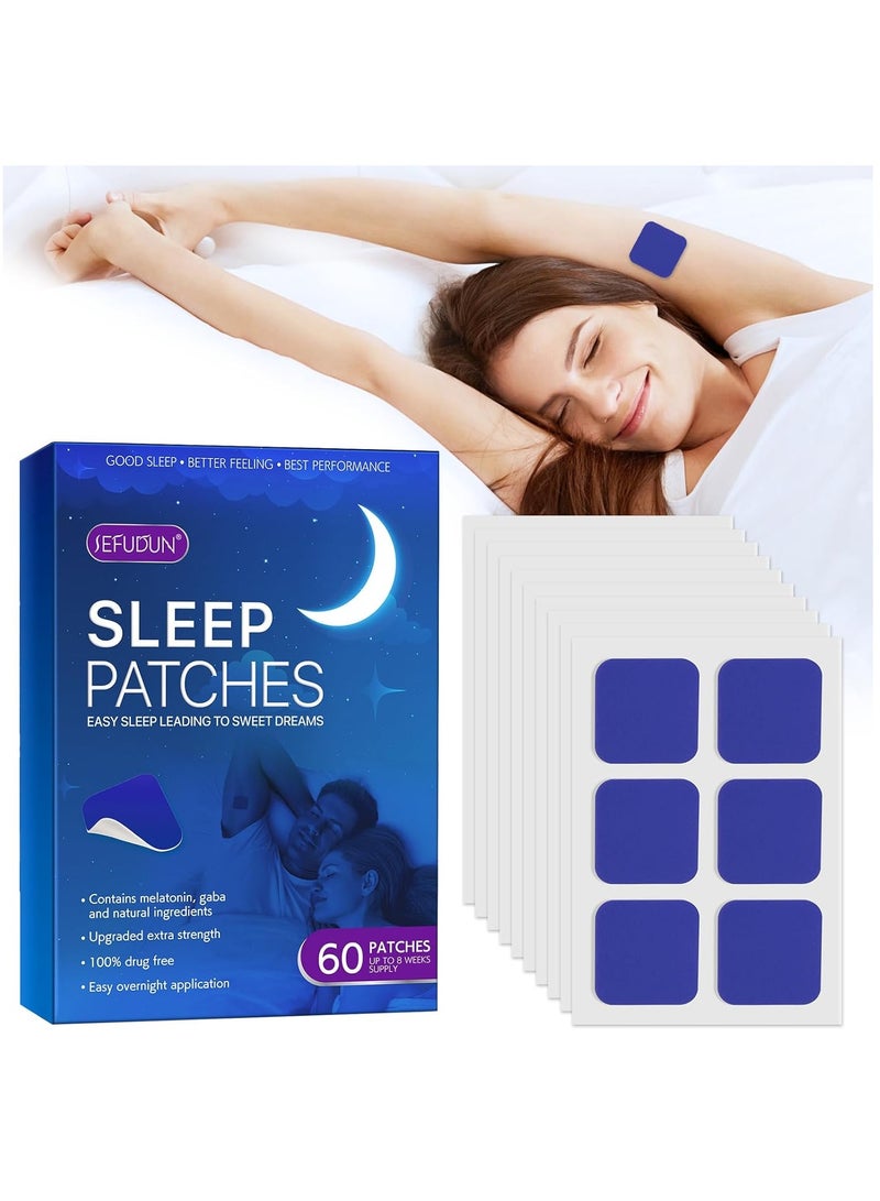 Sefudun 60PCS Sleep Patch with with Lavender Essential Oil, Upgraded Deep Sleep Patches for Adults, Easy to Stick On and Comfortable for Men and Women  - Image 1