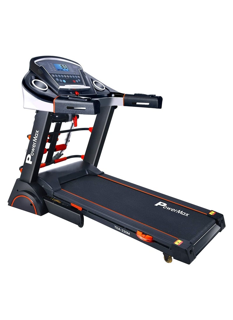 PowerMax Fitness Fitness Tda-230M (4Hp Peak) Smart Folding Electric Treadmill With Auto Incline, Mp3, Speaker, Diy And Virtual Assistance, Exercise Machine For Home Gym And Cardio Training  - Image 1