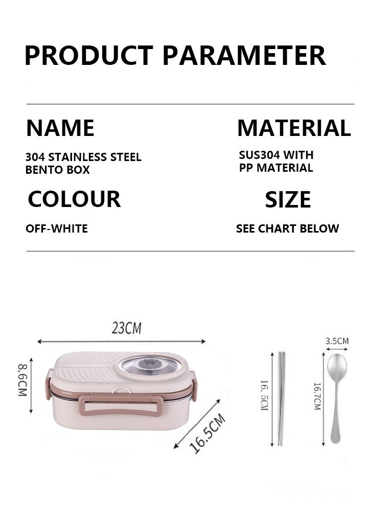 304 صندوق غداء معزول من الفولاذ المقاوم للصدأ ، صندوق بينتو مع مقصورات ، مجموعة صندوق وجبات محمولة ، بما في ذلك الأدوات وأوعية الحساء - Image 4