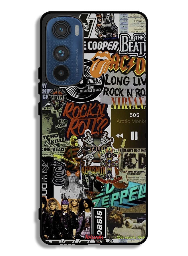 Tolwak Motorola Edge 30 Protective Case Cover Long Live Rock N Roll - Image 1