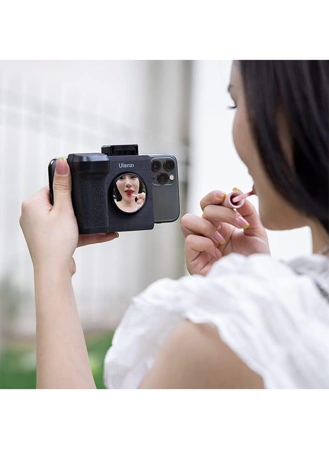 CapGrip II Smartphone Camera Grip Holder w Remote Control Shutter 1/4 Tripod Mount Phone Clip for iPhone 16 15 14 13 Max Pro Samsung  Android Phone Selfie Vlog Video Shooting Cold Shoe - ULANZI - Image 4