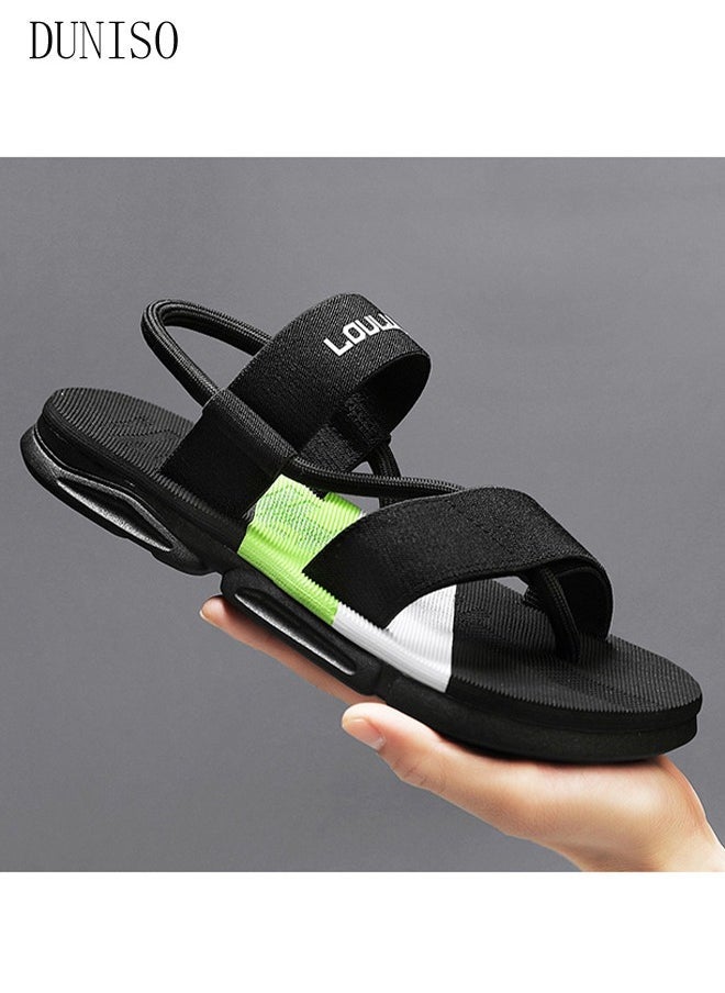 DUNISO Men's Sandals Lightweight Slide Sandal with Non-slip Soles Thick Sole Beach Sandal Breathable Slip-on Sandal House Flat Sandal for Indoor & Outdoor  - Image 3