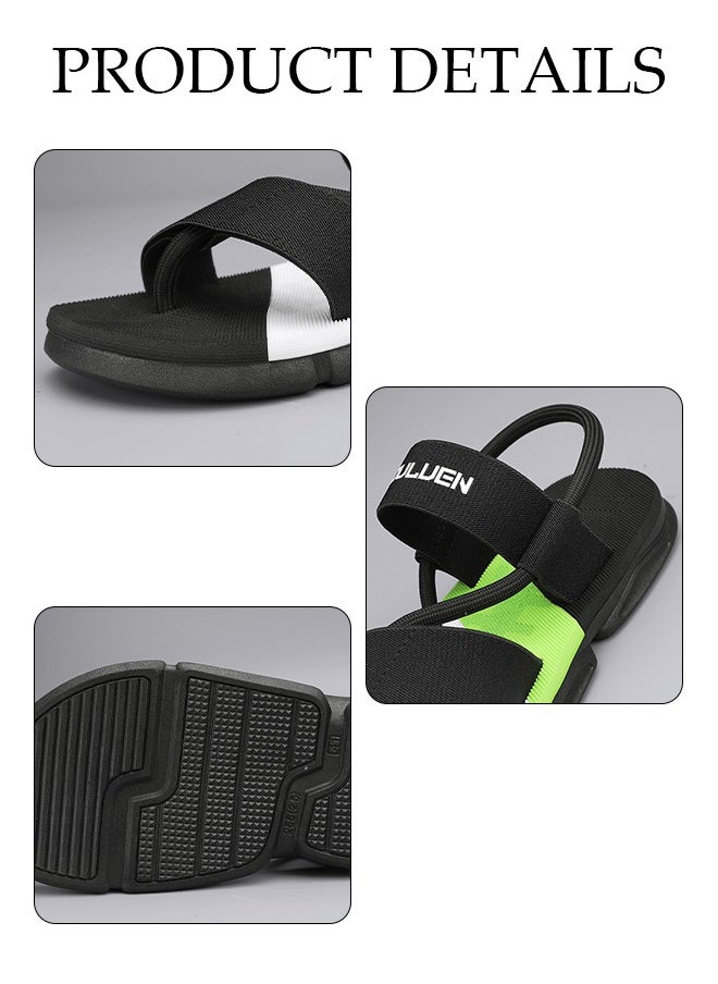 DUNISO Men's Sandals Lightweight Slide Sandal with Non-slip Soles Thick Sole Beach Sandal Breathable Slip-on Sandal House Flat Sandal for Indoor & Outdoor  - Image 5