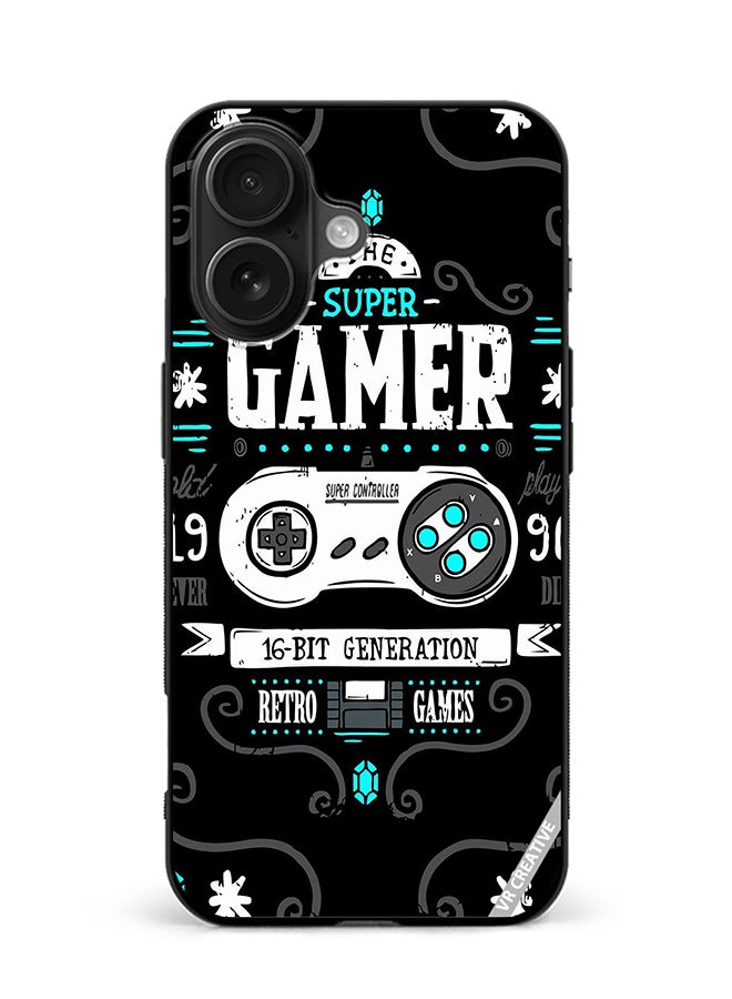Protective Case Cover For Apple iPhone 16 Super Gamer Design Multicolour