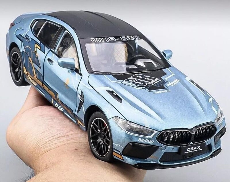 UKAXA 1:24 M8 Toy Car M8 Model Cars Die Cast Metal Car with Light Sound Pullback Openable Door Cars Toy - Image 5