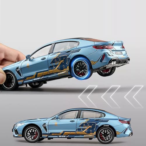 UKAXA 1:24 M8 Toy Car M8 Model Cars Die Cast Metal Car with Light Sound Pullback Openable Door Cars Toy - Image 4