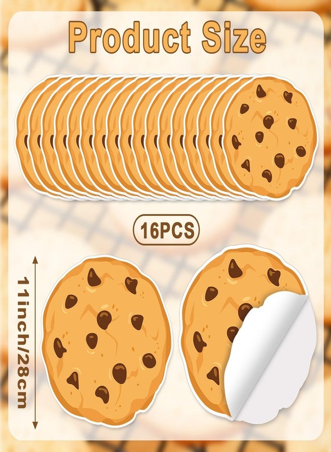 Wiooffen 16 Pcs Large Cookie Stickers 11 inches Chocolate Milk and Cookies Removable Floor Decals Decoration Stickers Birthday Baby Shower Party Sidewalk Floor Decal Supplies for Kids Floors Walls Gifts - Image 2