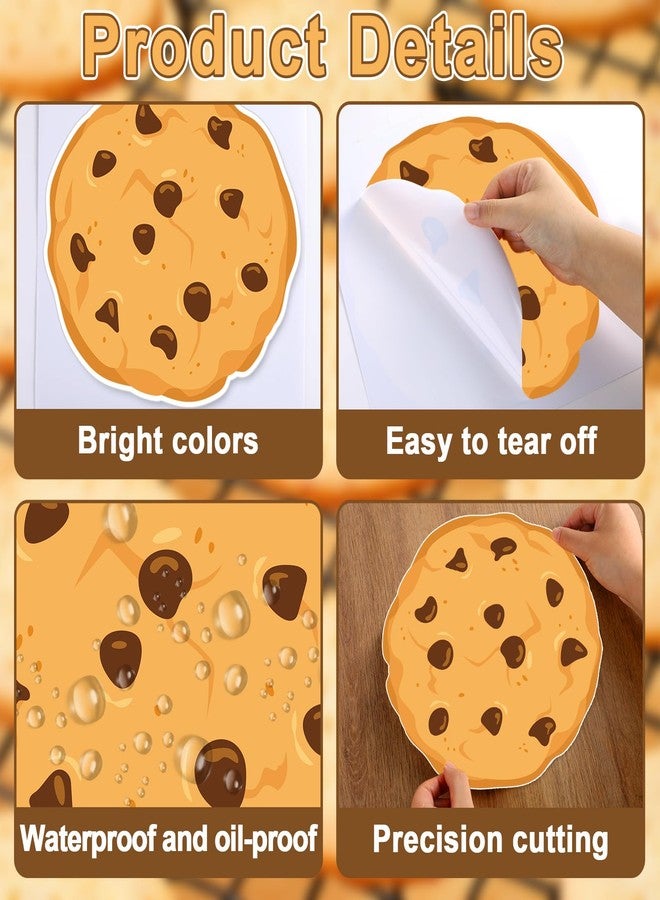 Wiooffen 16 Pcs Large Cookie Stickers 11 inches Chocolate Milk and Cookies Removable Floor Decals Decoration Stickers Birthday Baby Shower Party Sidewalk Floor Decal Supplies for Kids Floors Walls Gifts - Image 3