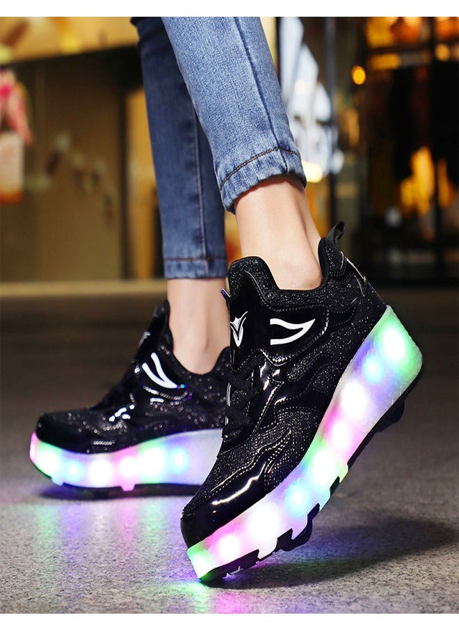 fashionhome - Automatic LED Flashing Lights Up Roller Skate Retractable Technical Skateboarding Shoes for Boys and Girls - Image 1