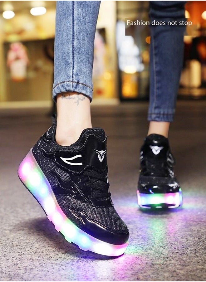 fashionhome - Automatic LED Flashing Lights Up Roller Skate Retractable Technical Skateboarding Shoes for Boys and Girls - Image 1