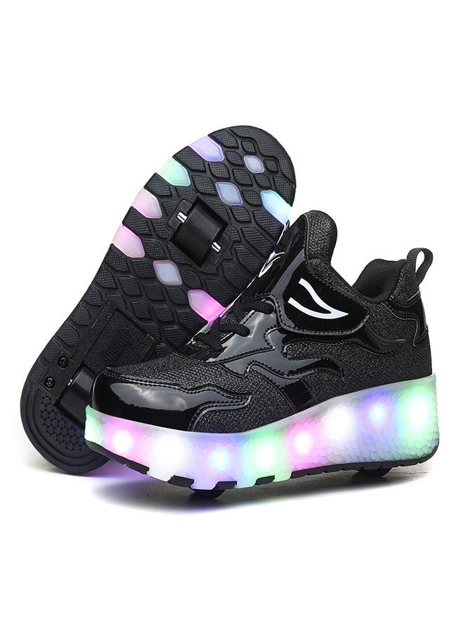 fashionhome - Automatic LED Flashing Lights Up Roller Skate Retractable Technical Skateboarding Shoes for Boys and Girls - Image 1