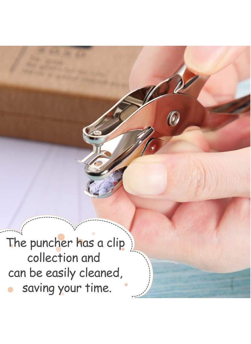 Generic - 3 Pcs Hole Punch Single Hole Puncher 1/8 Inch Circle Paper Puncher, Handheld Hole Paper Punch for Craft Paper Tag Home Office School, Silver - Image 1