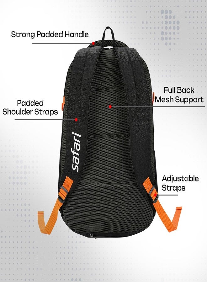 Safari Terra 3 37L Casual Printed Backpack, School Bag for Boys and Girls, Travel Bag for Men and Women, 3 Compartments, Raincover, Armour Base, Organiser, Bottle Holder, Front Pocket, Olive - Image 5