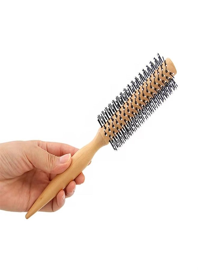 XACA Natural Boar Bristle Hair Brush with Wooden Handle, Nylon Bristles, Beechwood Design - Image 1