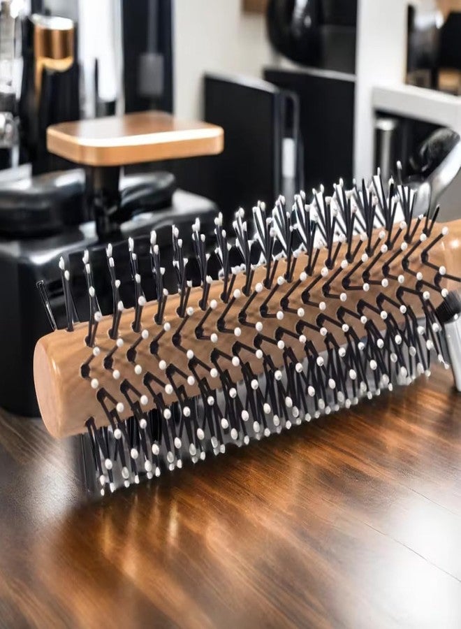 XACA Natural Boar Bristle Hair Brush with Wooden Handle, Nylon Bristles, Beechwood Design - Image 3