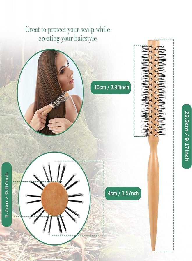 XACA Natural Boar Bristle Hair Brush with Wooden Handle, Nylon Bristles, Beechwood Design - Image 5