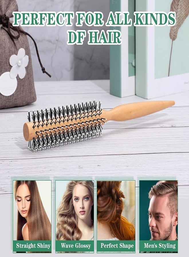 XACA Natural Boar Bristle Hair Brush with Wooden Handle, Nylon Bristles, Beechwood Design - Image 4