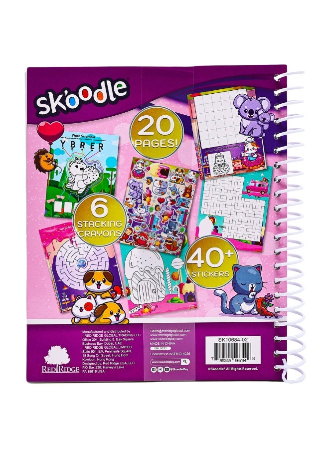 SKOODLE Coloring & Activity Book With Stacking Crayons | Art & Craft Kit | Fun Activity For Kids | Age 3+ - Image 4