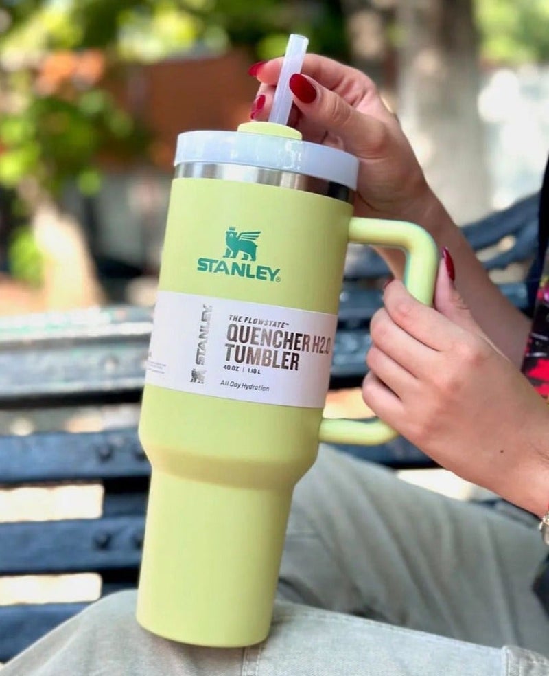 ستانلي كوب ستانلي H2.0 فلوستيت™ الأصلي، كوب معزول بغطاء، كوب قهوة من الفولاذ المقاوم للصدأ H2.0 فلوستيت للمشروبات الساخنة والباردة، كوب سفر بمقبض - Image 3