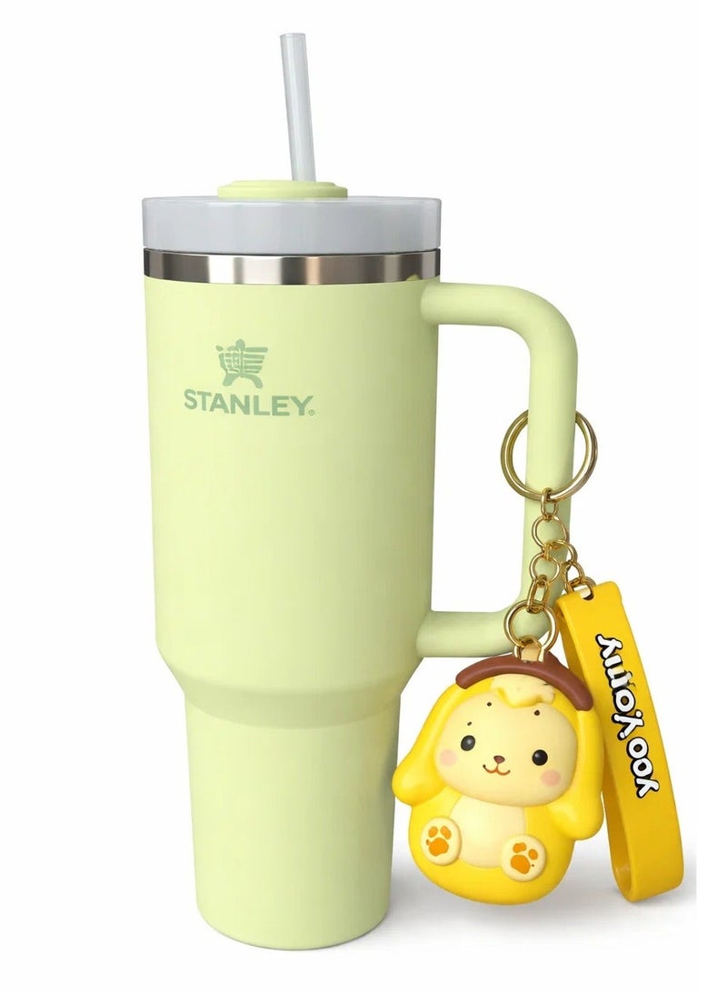 ستانلي كوب ستانلي H2.0 فلوستيت™ الأصلي، كوب معزول بغطاء، كوب قهوة من الفولاذ المقاوم للصدأ H2.0 فلوستيت للمشروبات الساخنة والباردة، كوب سفر بمقبض - Image 1