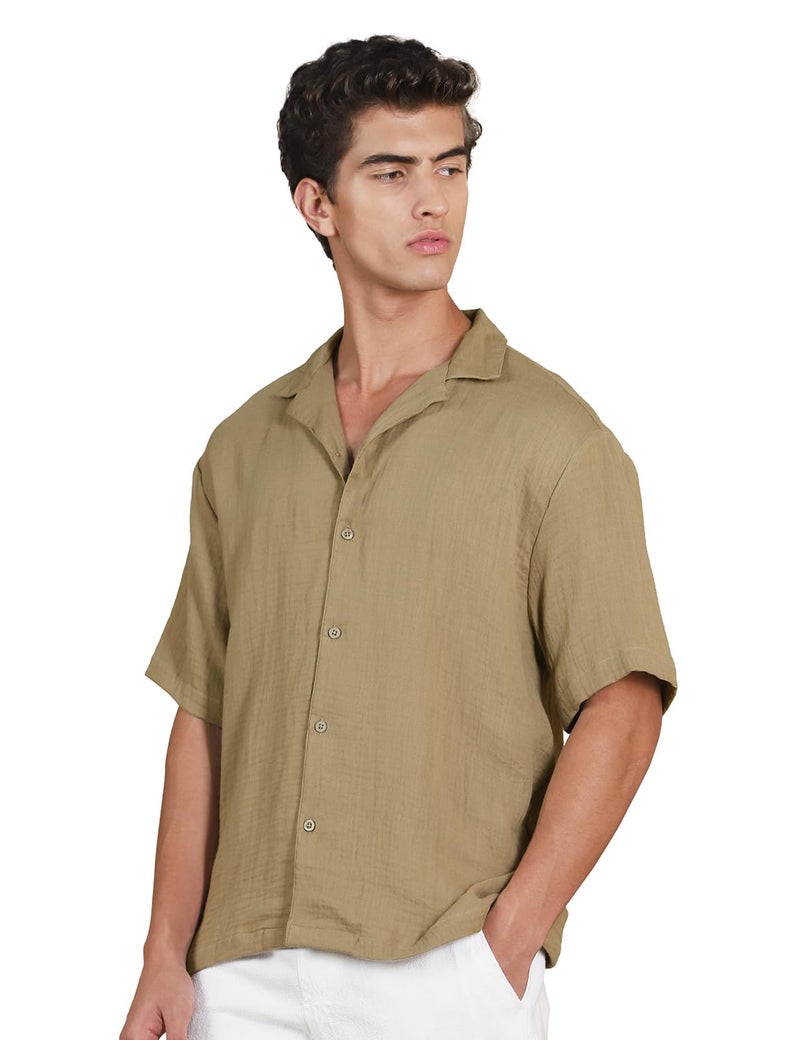 FYLTR Men's Solid Casual Half Sleeve Shirt - 100% Cotton | Regular Fit | Summer Shirts for Men | Soft & Comfortable - Image 3