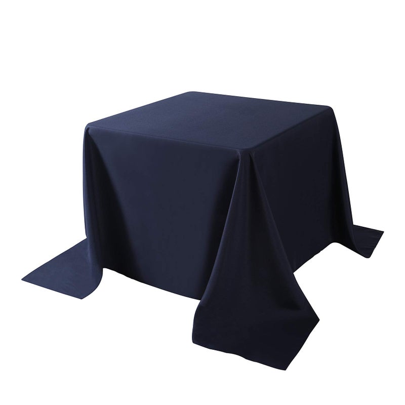 Cupuamon Square Tablecloth 90x90 inch Washable Polyester Fabric Table Cloth for Wedding Party Dining Banquet Decoration(90x90 Navy) - Image 2
