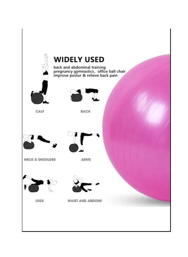 Max Strength Yoga Ball Exercise Fitness Heavy Duty Anti-Burst Pink 85cm - Image 2