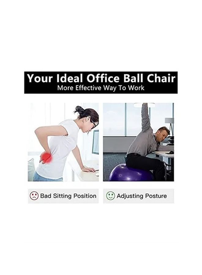 Max Strength Yoga Ball Exercise Fitness Heavy Duty Anti-Burst Pink 85cm - Image 4