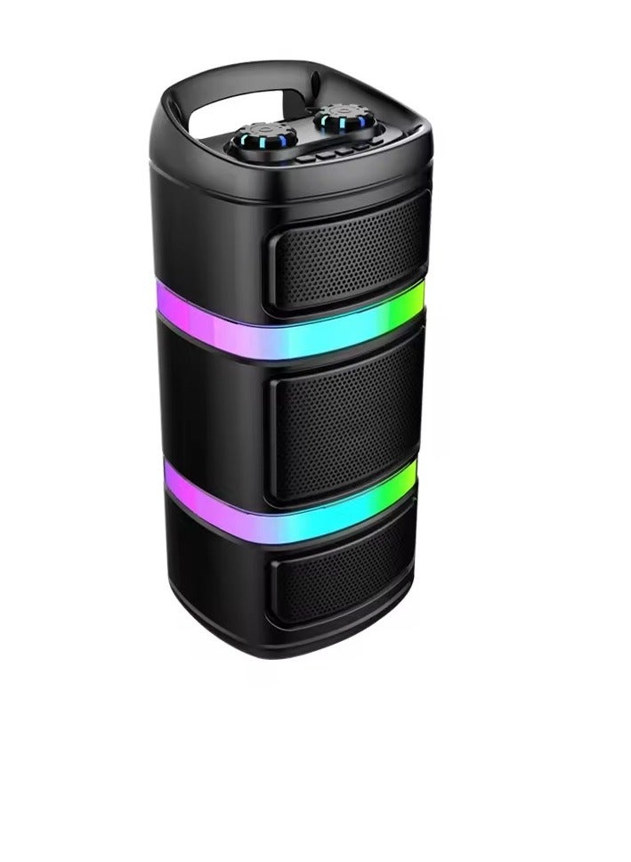 JL-4488 -مكبر صوت عالى الصوت وانيق يعمل بتقنية البلوتوث وبه منفذ USB وفتحة بطاقة تي اف ، يتميز بصوت عالي وواضح كما يوجد به اضاءة ملونة ار جي بي رائعة وبطارية  طويله المدا-تصميم انيق باعلي الخامات - Image 1
