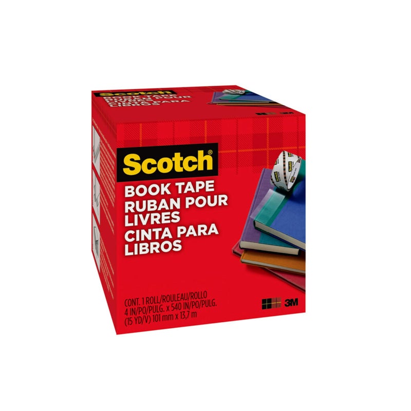 Scotch  Scotch Book Tape, 4 in x 540 in, Excellent for Repairing, Reinforcing Protecting, and Covering (845-400)  - Image 3