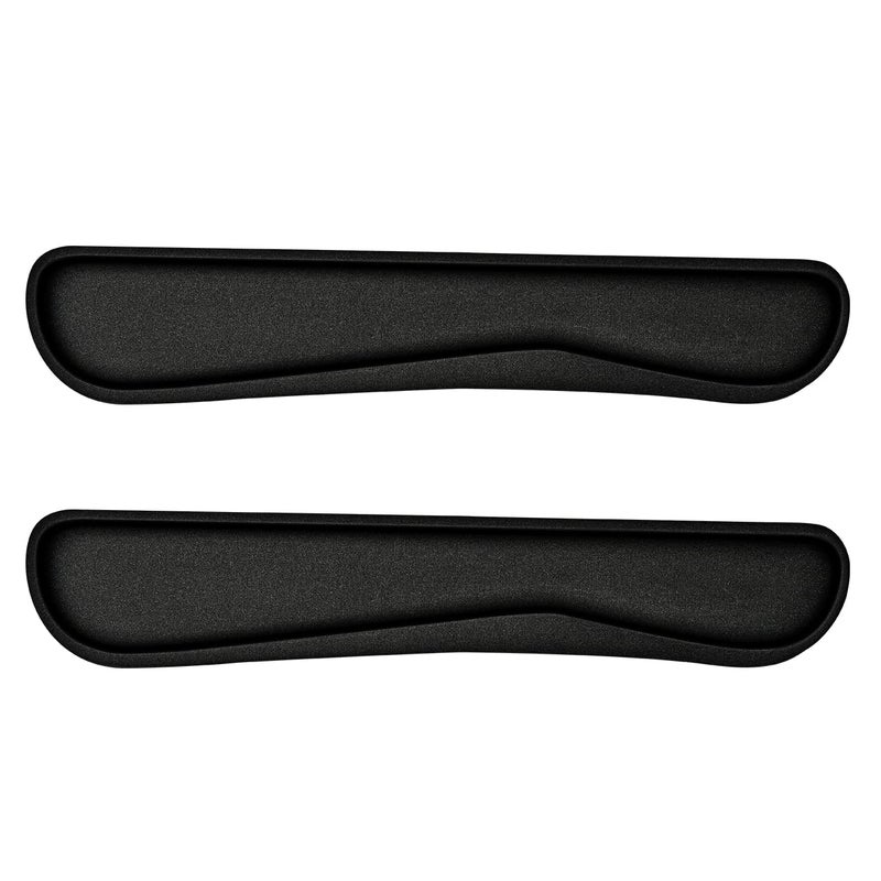QINGLER Keyboard Wrist Rest Pad 2 Pack, Memory Foam Computer Keyboard Pad, Easy Typing and Pain Relief for Computer, Laptop, Office, 17.3 x 3.5 in, Black - Image 1